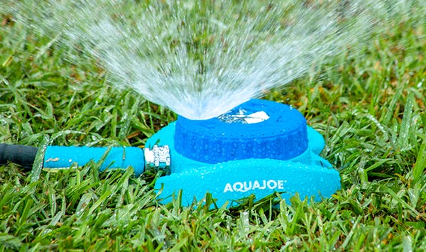 Aqua Joe Indestructible Round Metal Turret Sprinkler.