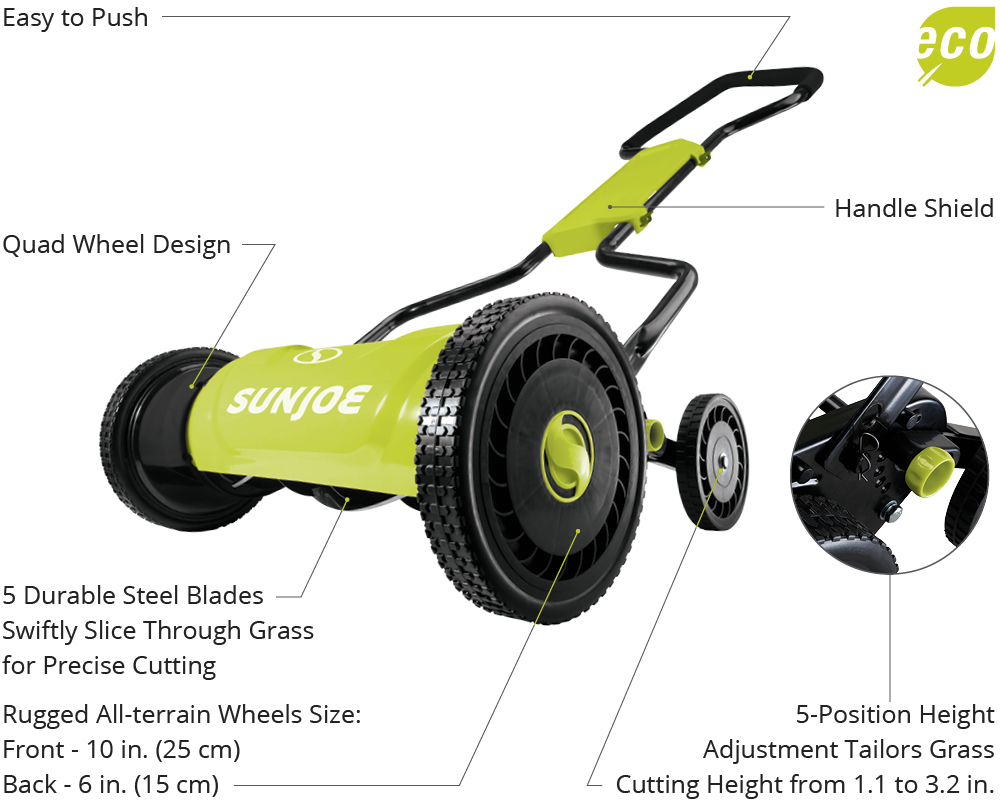 Sun joe push discount mower wheels locked