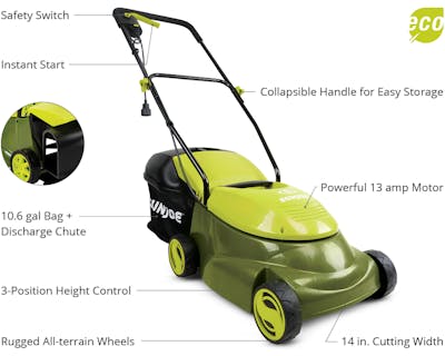 Sun Joe Pro Series 14-Inch Electric Lawn Mower MJ401E-PRO