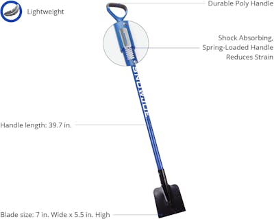 Snow Joe SJEG700 Heavy Duty, 7-Inch Spring-Loaded Impact-Reducing Steel Ice  Chopper with Shock-Absorbing Handle for Snow, Ice Removal, Blue
