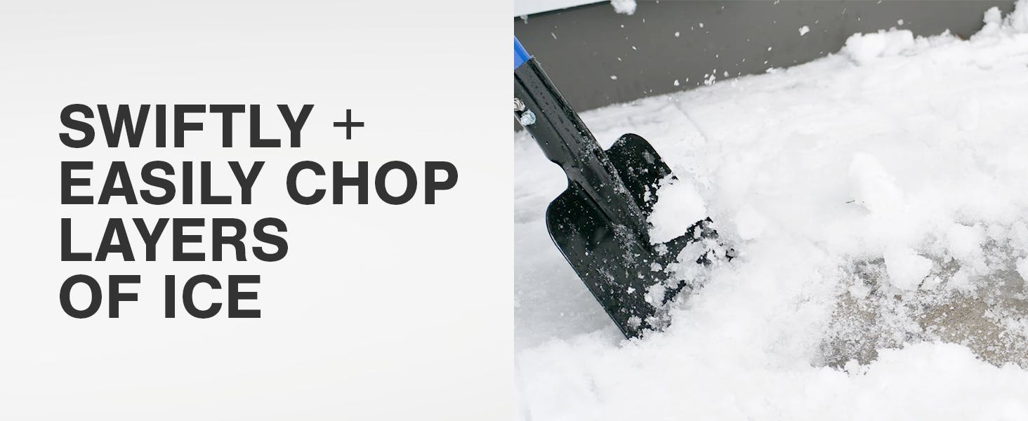  Snow Joe SJEG700 Heavy Duty, 7-Inch Spring-Loaded  Impact-Reducing Steel Ice Chopper with Shock-Absorbing Handle for Snow, Ice  Removal, Blue : Patio, Lawn & Garden