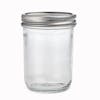 Front view of the EatNeat 16-ounce Pint Wide Mouth Glass Canning Jar with airtight metal lid.