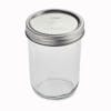 EatNeat 16-ounce Pint Wide Mouth Glass Canning Jar with airtight metal lid.