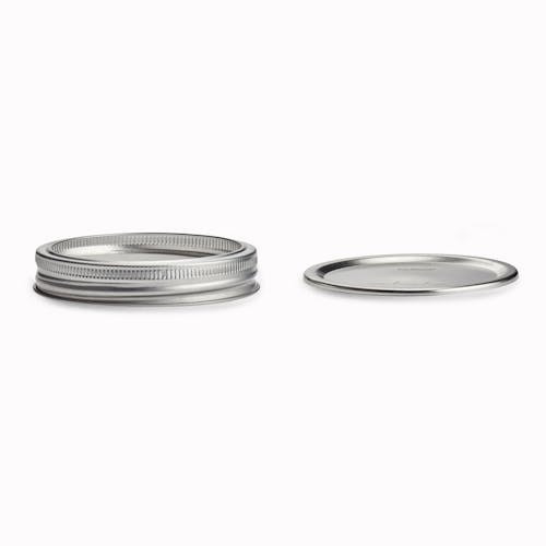 2-piece metal lid for the EatNeat 16-ounce Pint Wide Mouth Glass Canning Jar.