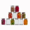 EatNeat set of 12 16-ounce Pint Glass Canning Jars with Airtight Metal Lids.