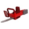 Bottom view of the 20-volt chainsaw.