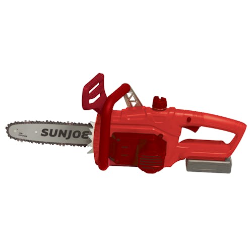 Side view of the 20-volt chainsaw.