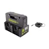 Sun Joe 24-Volt Cordless Hot-Swap Powered Inverter Generator Power Station with a charger.