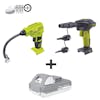 Sun Joe 24-Volt Cordless Air Compressor kit with a Cordless High-Volume Inflator plus a 2.0-Ah lithium-ion battery.