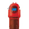 Rear view of the Auto Joe Cordless Portable Red Air Compressor showing the digital gauge screen.