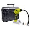 Auto Joe 24-Volt Cordless Portable Air Compressor Kit with storage case, nozzle adapters, and a 2.0-Ah lithium battery.