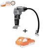 Sun Joe 24-Volt Cordless Portable Air Compressor in gray with a 1.5-Ah lithium-ion Battery.
