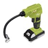 Sun Joe 24-Volt Cordless Portable Air Compressor with a 1.3-Ah lithium-ion battery attached.