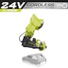 Sun Joe 24-Volt Cordless Mountable Chainsaw Sharpener plus a 2.0-Ah lithium-ion battery.