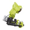 Side view of the Sun Joe 24-Volt Cordless Mountable Chainsaw Sharpener with a 2.0-Ah lithium-ion battery attached.
