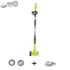 Sun Joe 24-Volt cordless weed sweeper kit with 2 brushes plus a 2.0-Ah lithium-ion battery.