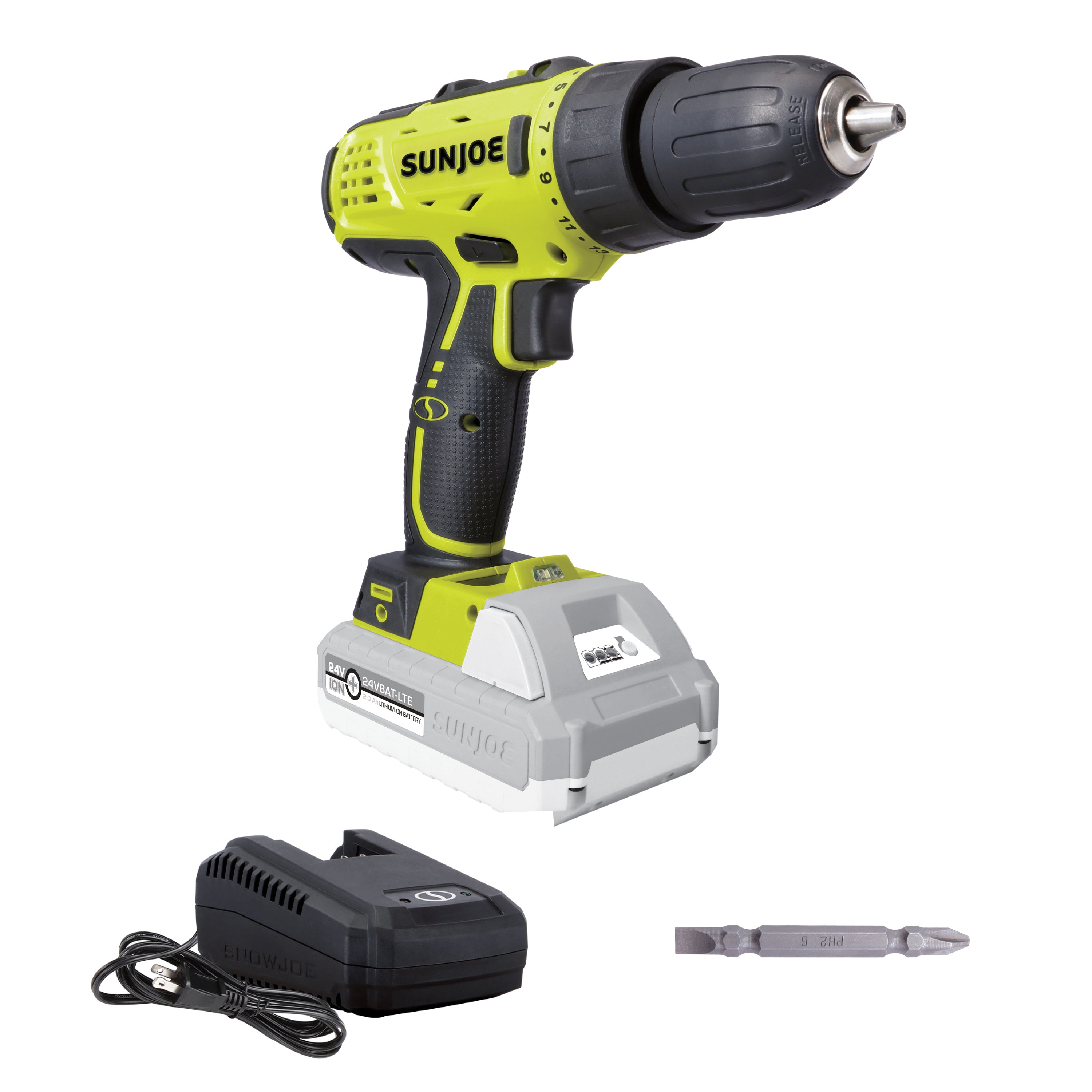 Sun Joe 24V DD LTE 24 Volt Lithium iON Cordless Drill Driver