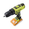 Sun Joe 24-volt Cordless Drill Driver with a 1.5-Ah lithium-ion battery attached.