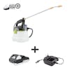 Sun Joe 24-volt cordless Multi-Purpose Chemical Sprayer Kit plus a 1.3-Ah lithium-ion battery and charger.