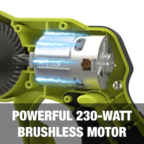 Has a powerful 230-Watt brushless motor.