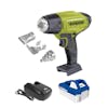 Sun Joe 24-volt cordless Heat Gun with a 4.0-Ah lithium-ion battery, quick charger, and 3 nozzle attachments.