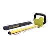 Sun Joe 24-volt 22-inch cordless hedge trimmer with blade cover.