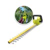 Sun Joe 22-Inch Hedge trimmer with inset image of product in use