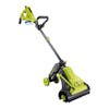 Angled view of the Sun Joe 24-volt cordless Cordless Surface & Patio Cleaner Kit with a 4.0-Ah lithium-ion battery attached.