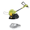 Sun Joe 24-Volt Cordless 10-inch Stringless Grass Trimmer with a 2.0-Ah lithium-ion battery.