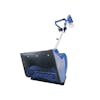 Snow Joe 24-volt cordless 11-inch snow shovel kit with a 5.0-Ah lithium-ion battery attached.