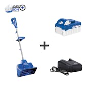 Snow Joe Ice Dozer and Snow Scraper with Ice Breaking Teeth and Bristle  Brush Attachment SJEG-DZ-PRO - The Home Depot