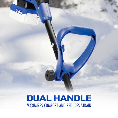Ergonomic handle of snow joe 24V-SS13-TV1 cordless snow shovel
