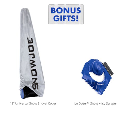 13-inch universal snow shovel cover and an ice dozer snow and ice scraper.