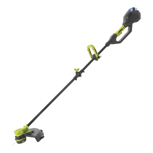 Side view of the Sun Joe 24-volt cordless 14-inch string trimmer kit.