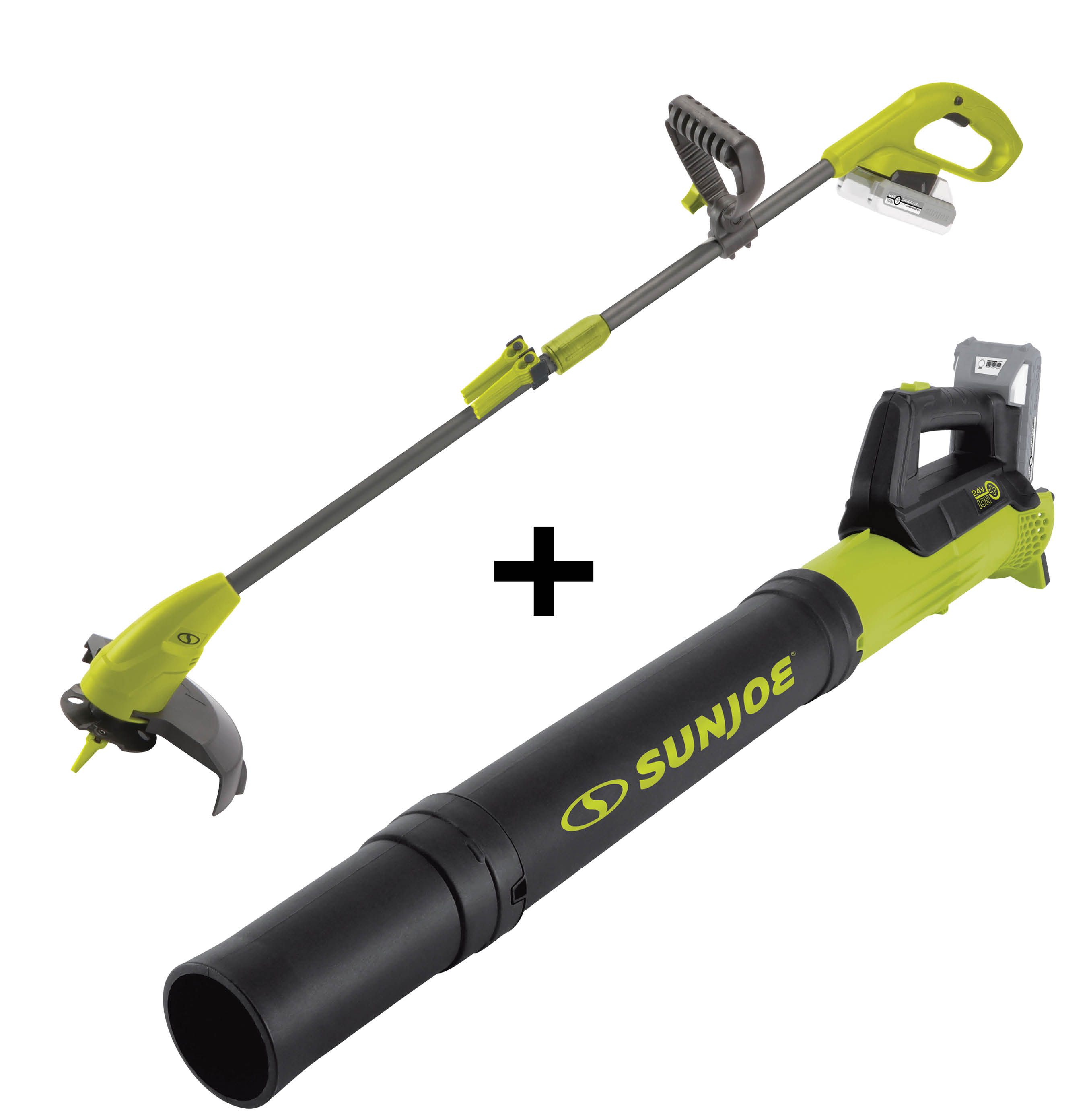 Sun Joe 24V Cordless Grass Trimmer Jet Blower Bundle