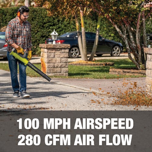 100 mph air speed and 280 cfm air flow.