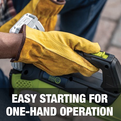 Easy starting for one-hand operation.