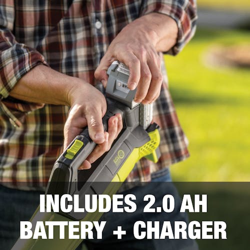 Includes a 2.0-Ah battery and charger.