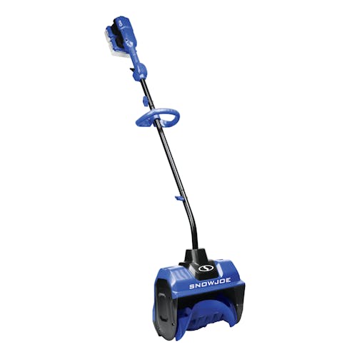 Angled view of the 48-volt cordless snow shovel.