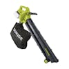 Sun Joe 48-volt cordless leaf blower, vacuum, mulcher with wheels.