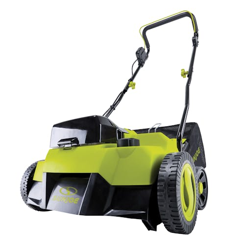 Sun Joe 48-volt cordless 14-inch scarifier and dethatcher.