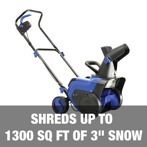 Shreds up to 1300 square feet of 3-inch snow.