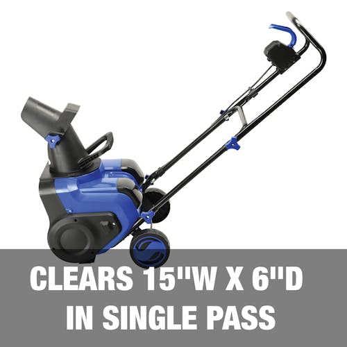 Clears 15 inches wide and 6 inches deep in a single pass.