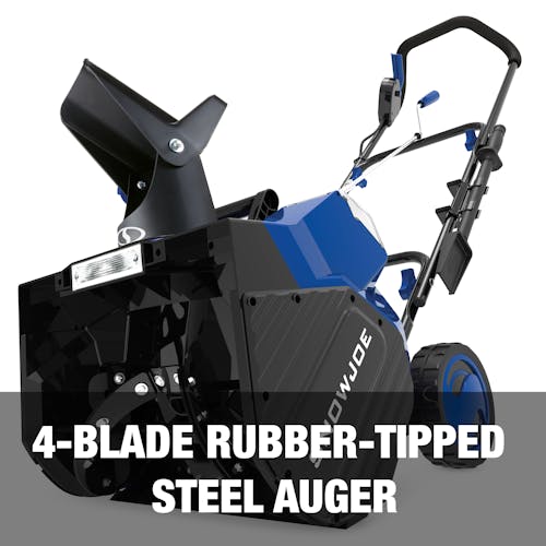 4-blade rubber-tipped steel auger.