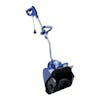 Left-angled view of the Snow Joe 10-amp 11-inch electric snow shovel with headlight.