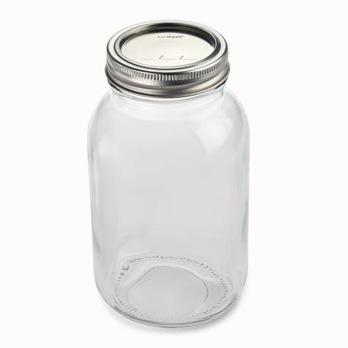 EatNeat 32-ounce Quart Glass Canning Jar with airtight metal lid.