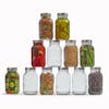 EatNeat set of 12 32-ounce Quart Glass Canning Jars with airtight metal lids.
