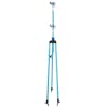 Aqua Joe 72-inch Indestructible Zinc Impulse 360-Degree Telescoping Tripod Sprinkler with legs folded in.