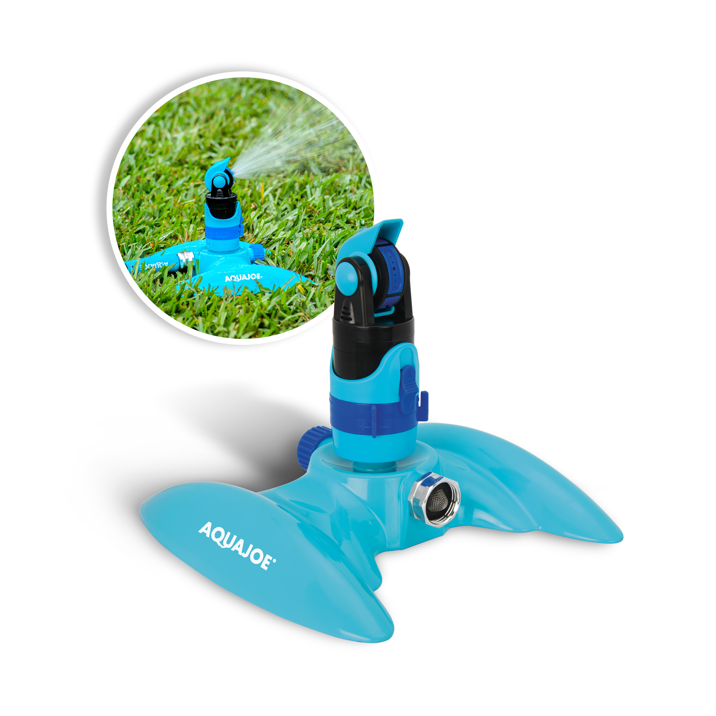 Aqua Joe 4-Pattern 360-Degree Turbo Drive Sprinkler