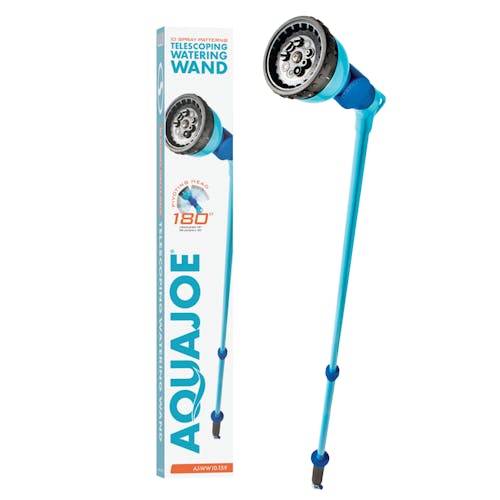 Aqua Joe 53-inch Telescoping Watering Wand with packaging.